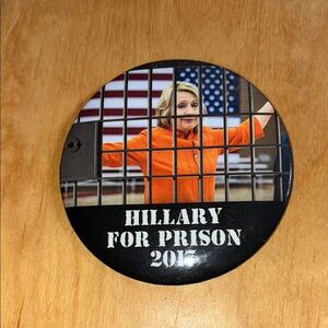 Political Button with Hillary Clinton 2017